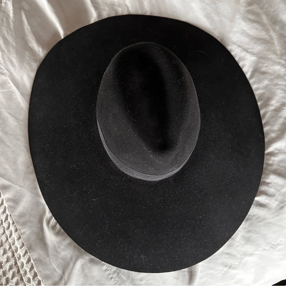 SAINT LAURENT Paris Runway Hedi Slimane Fedora Rabbit Fur Women's Hat 56 - Picture 3 of 7